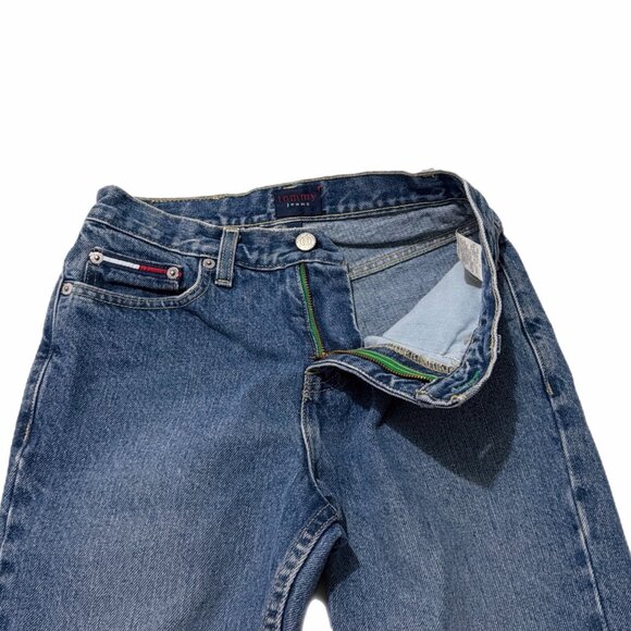 Tommy Hilfiger Jeans Juniors 1 Blue Twill Denim Straight Y2K Western School VTG - Picture 7 of 16